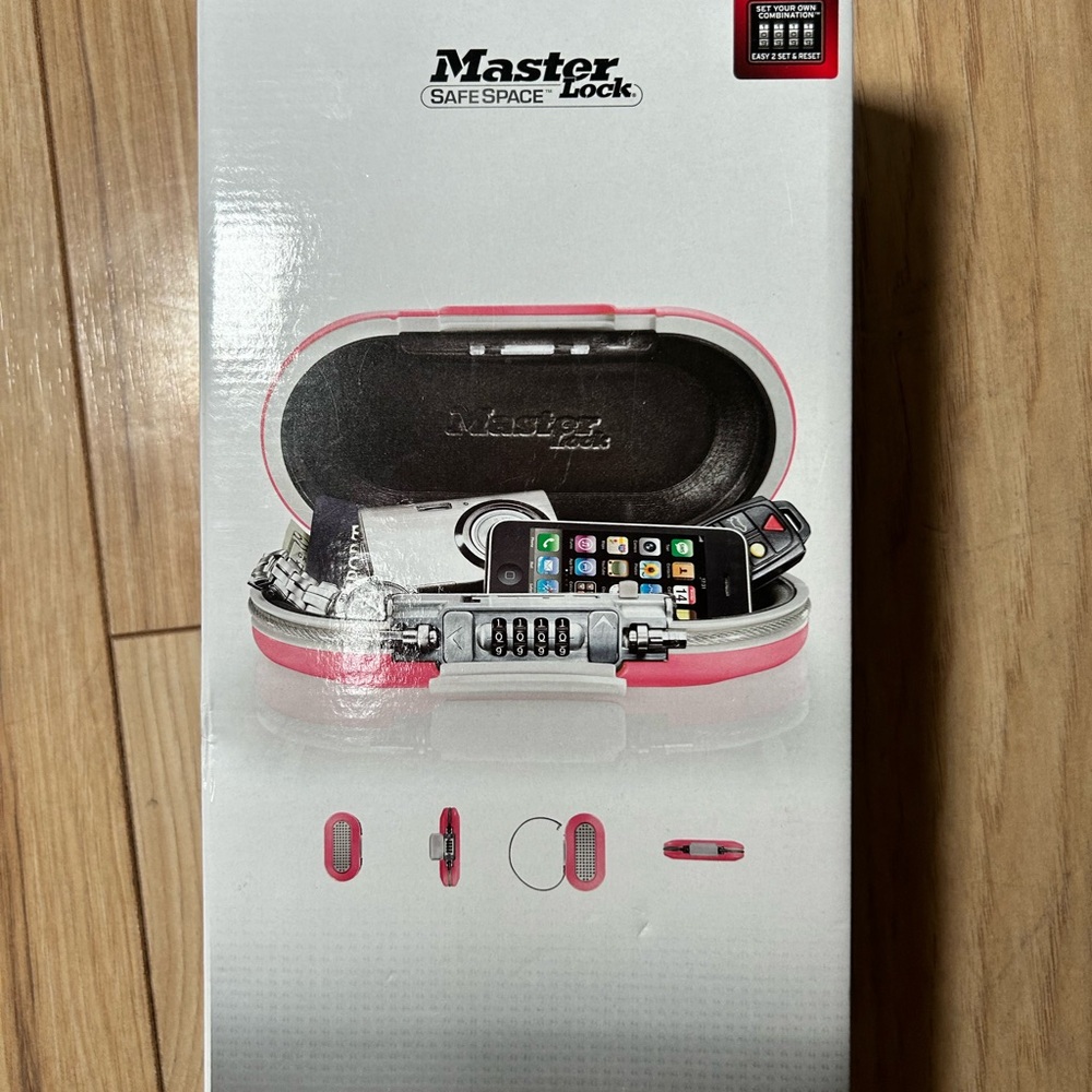 Master lock Safe Space Pink Portable Lock Box
